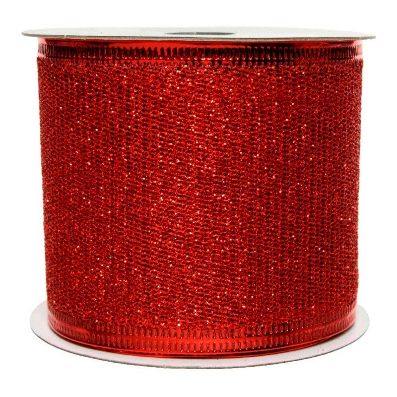 Rouleau Ruban à Paillettes Rouge 91.44M 6MM - Ruban Sequins Plat Scintillant Pour Couture, Danse, Robe Et Décoration