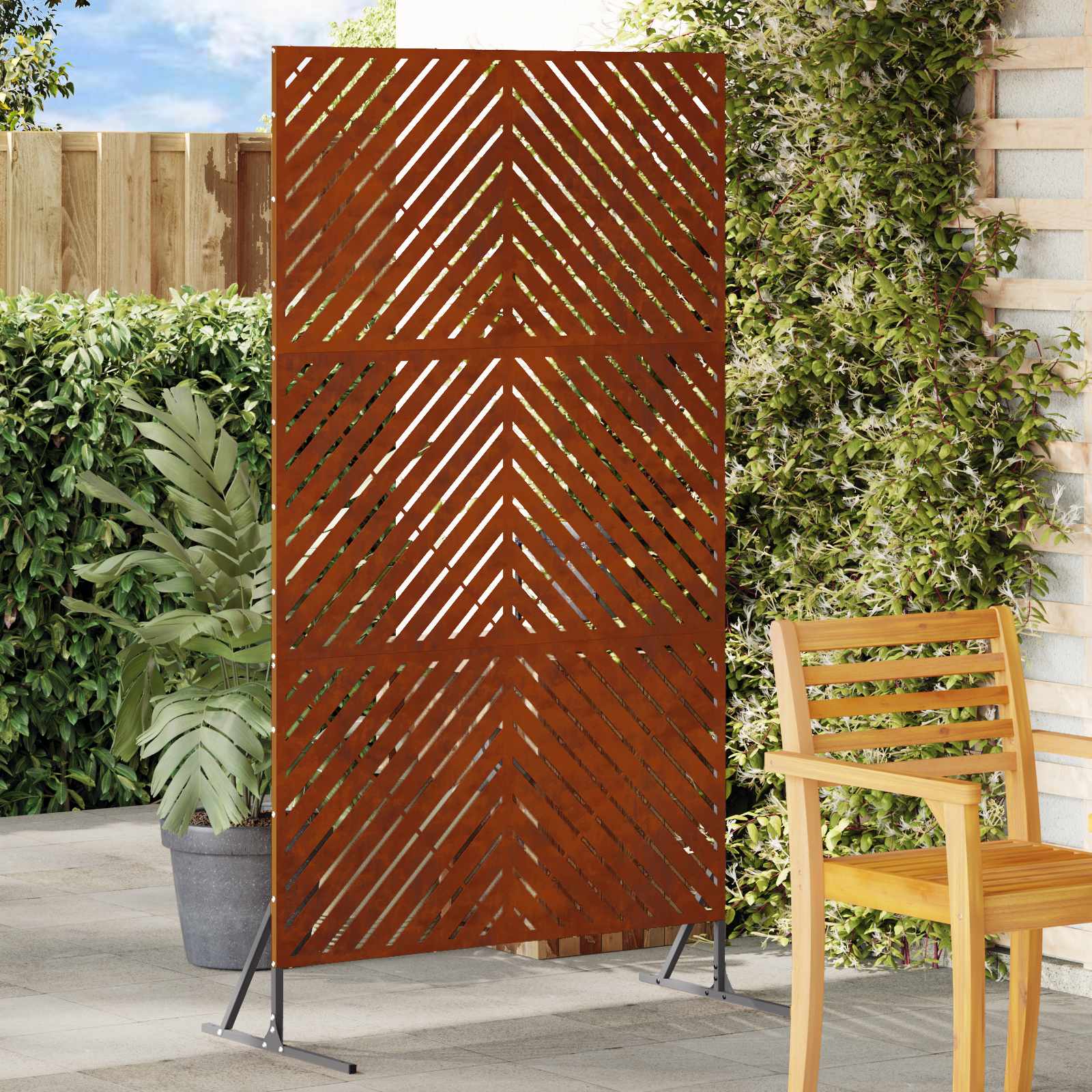 Ekran prywatności Szary 100 x 50 x 180 cm Stal vidaXL