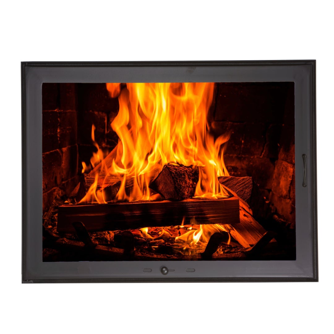 Porte De Cheminée HotFireDoor 4D-R 70x50 – Sans Travaux, Pose Facile, Poignée à Droite