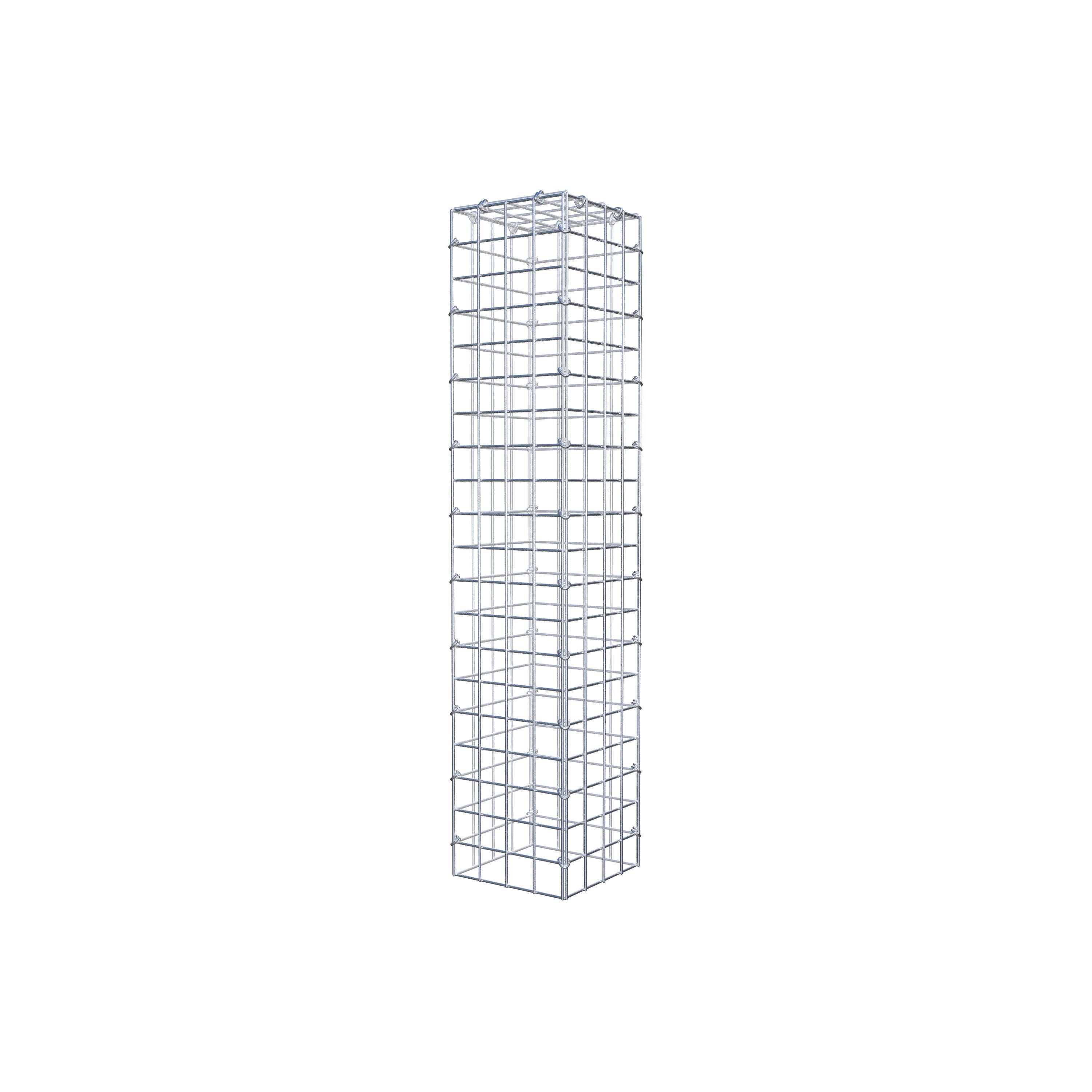 Gavión para apilar en acero galvanizado 100x20x20cm (LxAxP), malla 5 x 5cm, Anillo en C, sin rejilla inferior - 2