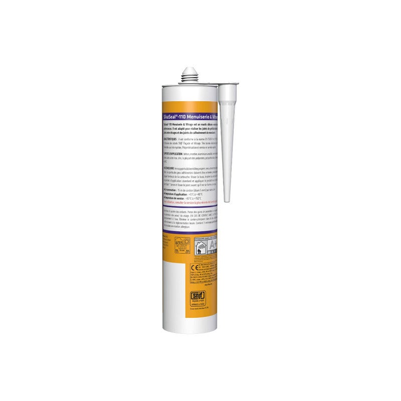 Mastic silicone SIKA SikaSeal 110 Menuiserie & Vitrage - Blanc PVC - 300ml - 2