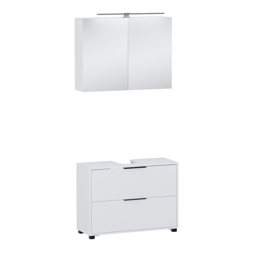 Vicco Zestaw mebli łazienkowych Alina, Biały, 2 części
