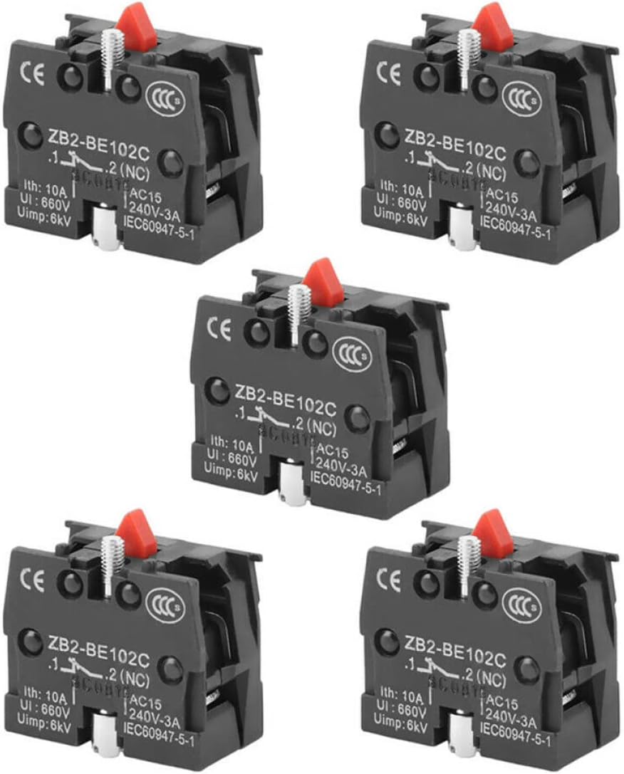 Przełącznik kołyskowy joystick NO NC 10 A 600 V ZB2-BE101C/BE102C, 5 sztuk