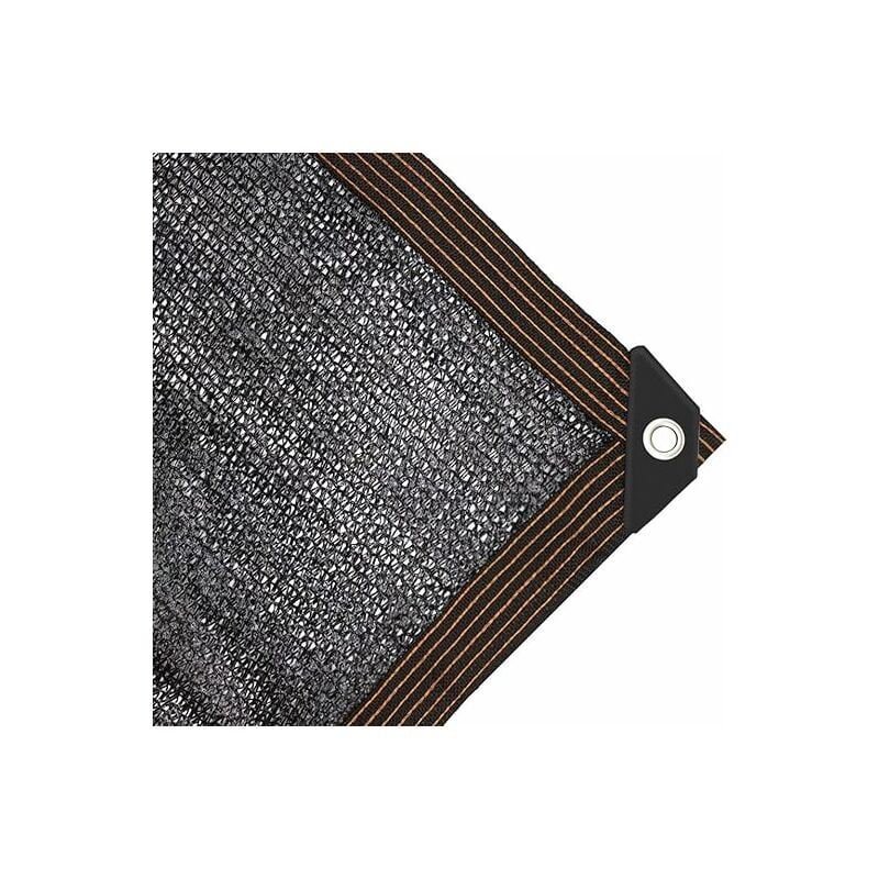 Siatka zacieniająca w kolorze czarnym, 2m x 3m, zacienienie 96%, z perforowanymi krawędziami, stosowana w ogrodach, basenach, kurnikach, budach dla z