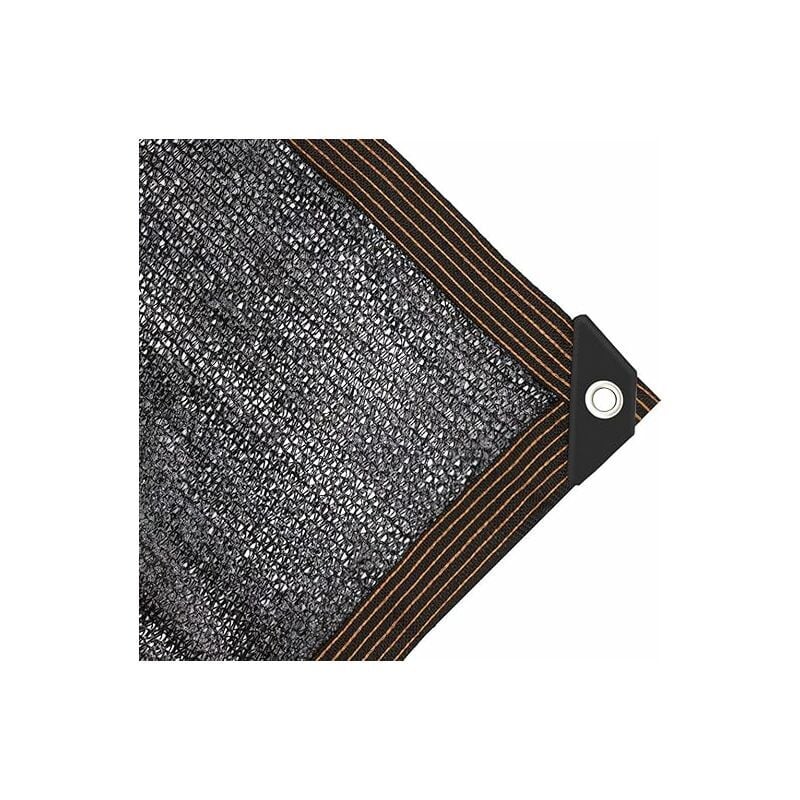 Siatka zacieniająca w kolorze czarnym, 2m x 3m, zacienienie 96%, z perforowanymi krawędziami, stosowana w ogrodach, basenach, kurnikach, budach dla z
