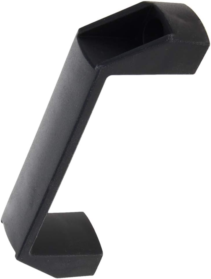 2 uchwyty do szafek przemysłowych, rozstaw osi 120 mm, drzwi obrabiarki, garaż fabryczny, produkcja ze stopu aluminium czarnego bez śrub