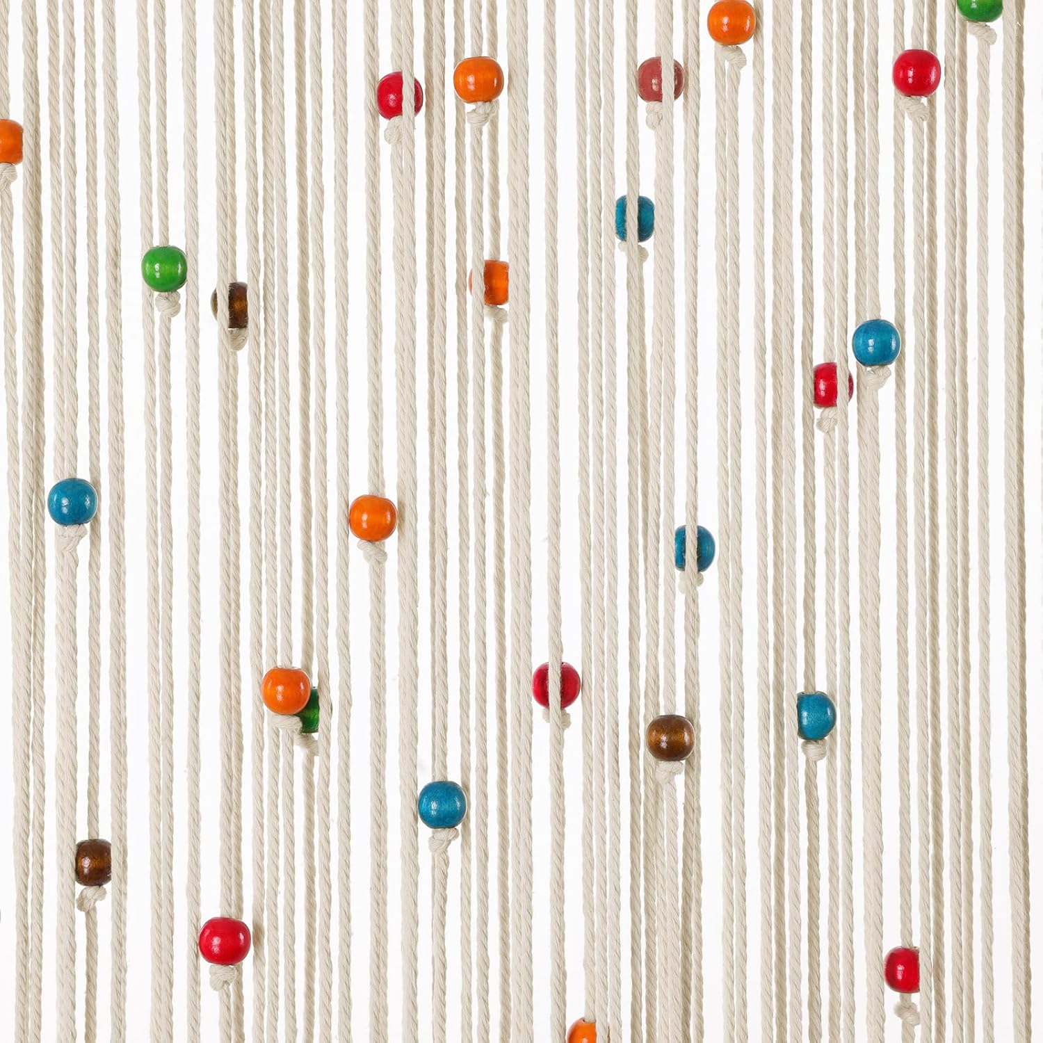 Rideau de Perles en macramé Fait à la Main en Coton pour Porte, fenêtre, séparateur de pièce, Placard 200x 88 cm - 4