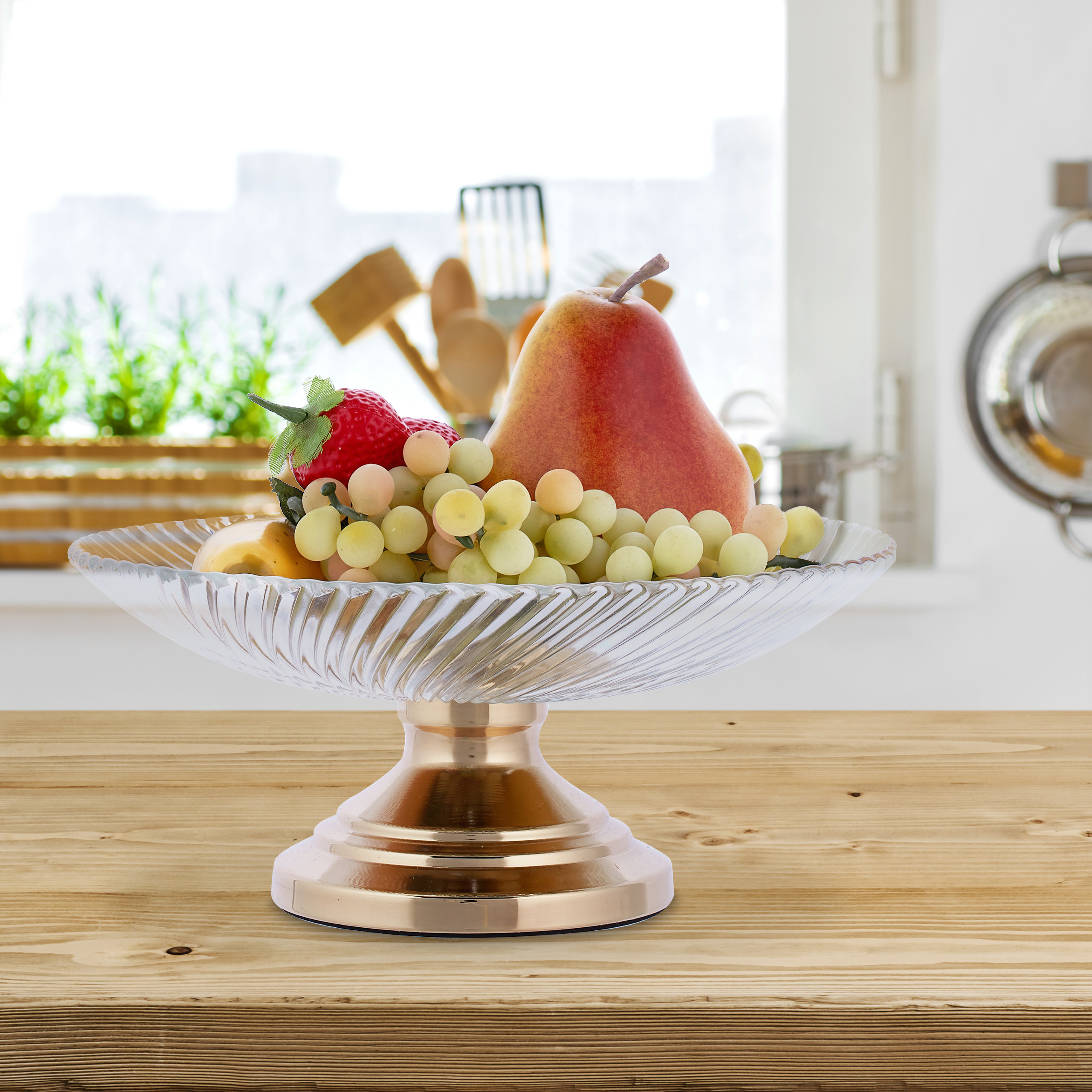 Corbeille à Fruits à 2 Niveaux Avec Support Banane, Cuisine, Bol à