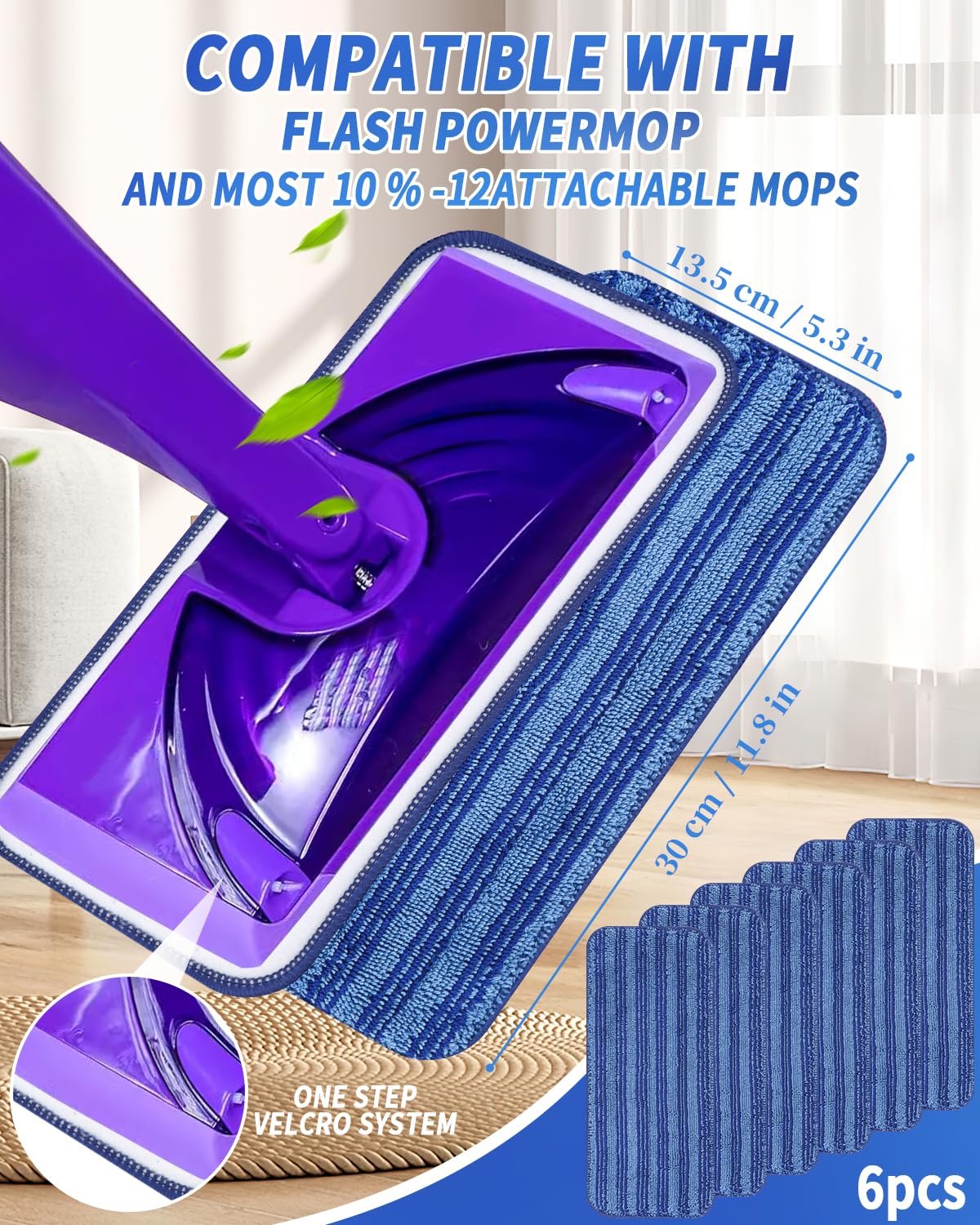 Panno per mocio Spray in microfibra testina per mocio sostuibile per pavimento bagnato e asciutto Mop Pad a doppio uso panno lavabile Mop Spray trapezoidale  6