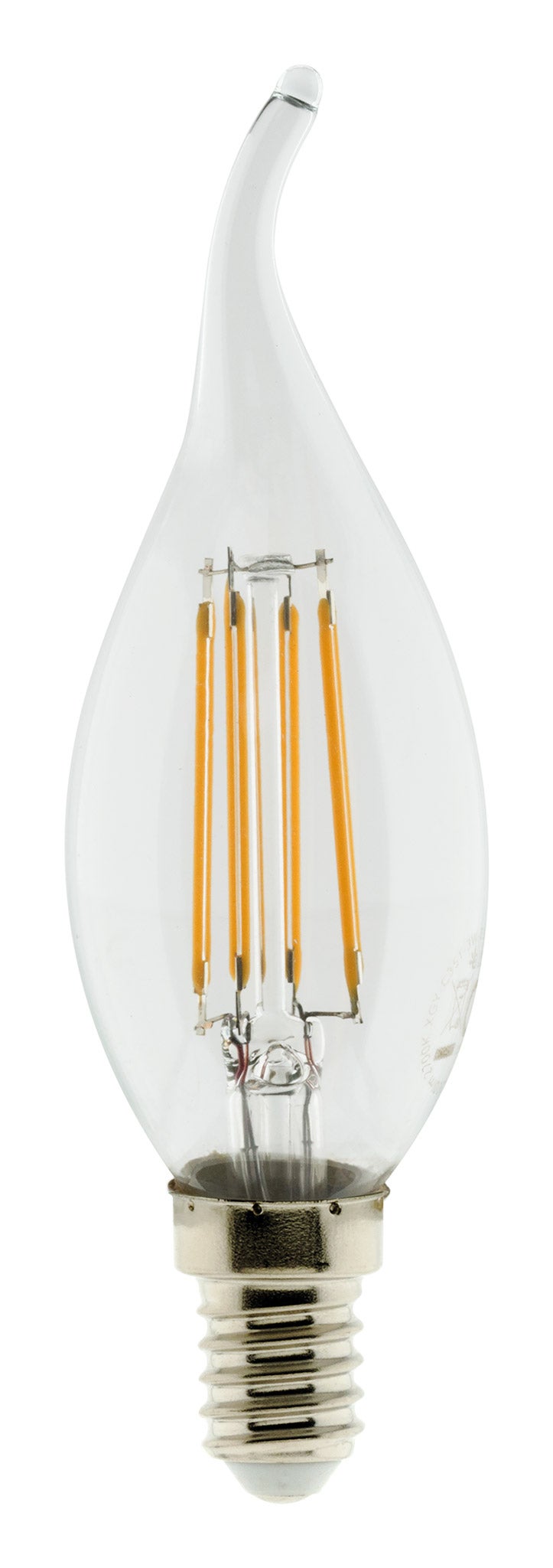 Ampoule déco flamme filament LED E14 3W - Blanc chaud - 470lm 2700K - Zenitech - 2