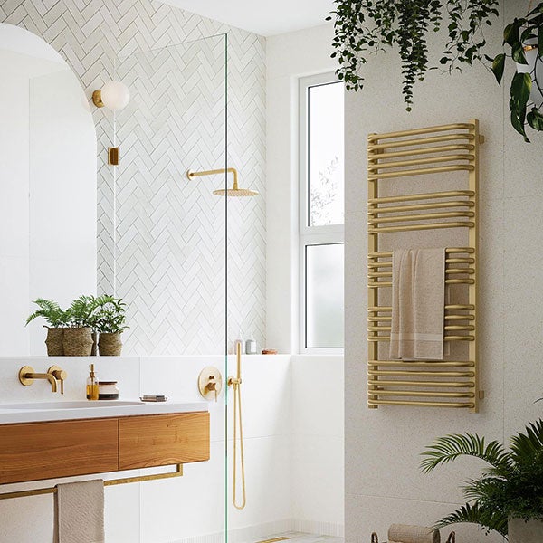 Sèche-serviette électrique doré - (HxL) 1580x700 mm - 1000 Watts - 1000 Watt - ALE1580-700E8BRA - 5