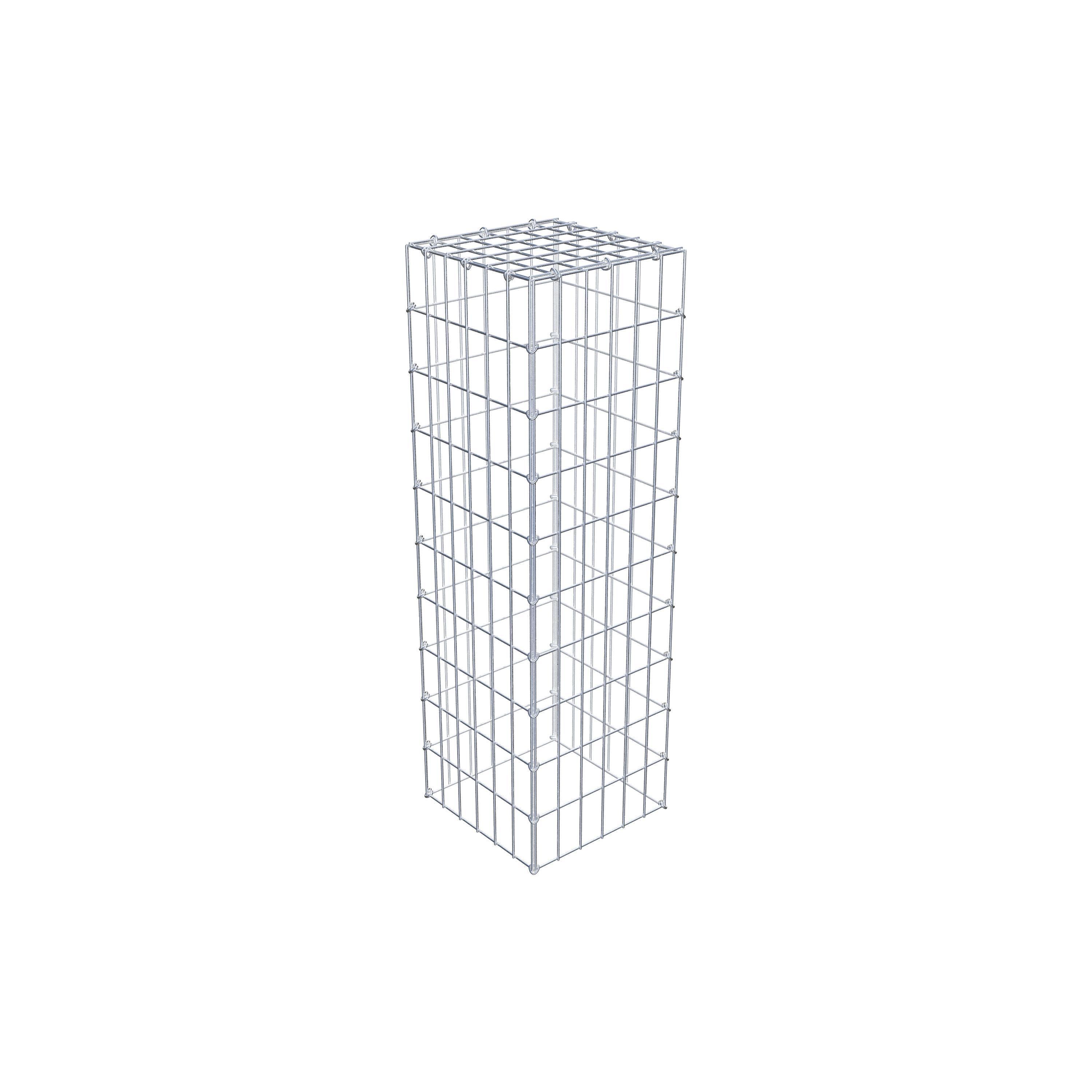 Gavión para apilar en acero galvanizado 100x30x30cm (LxAxP), malla 5 x 10cm, Anillo en C, sin rejilla inferior - 3