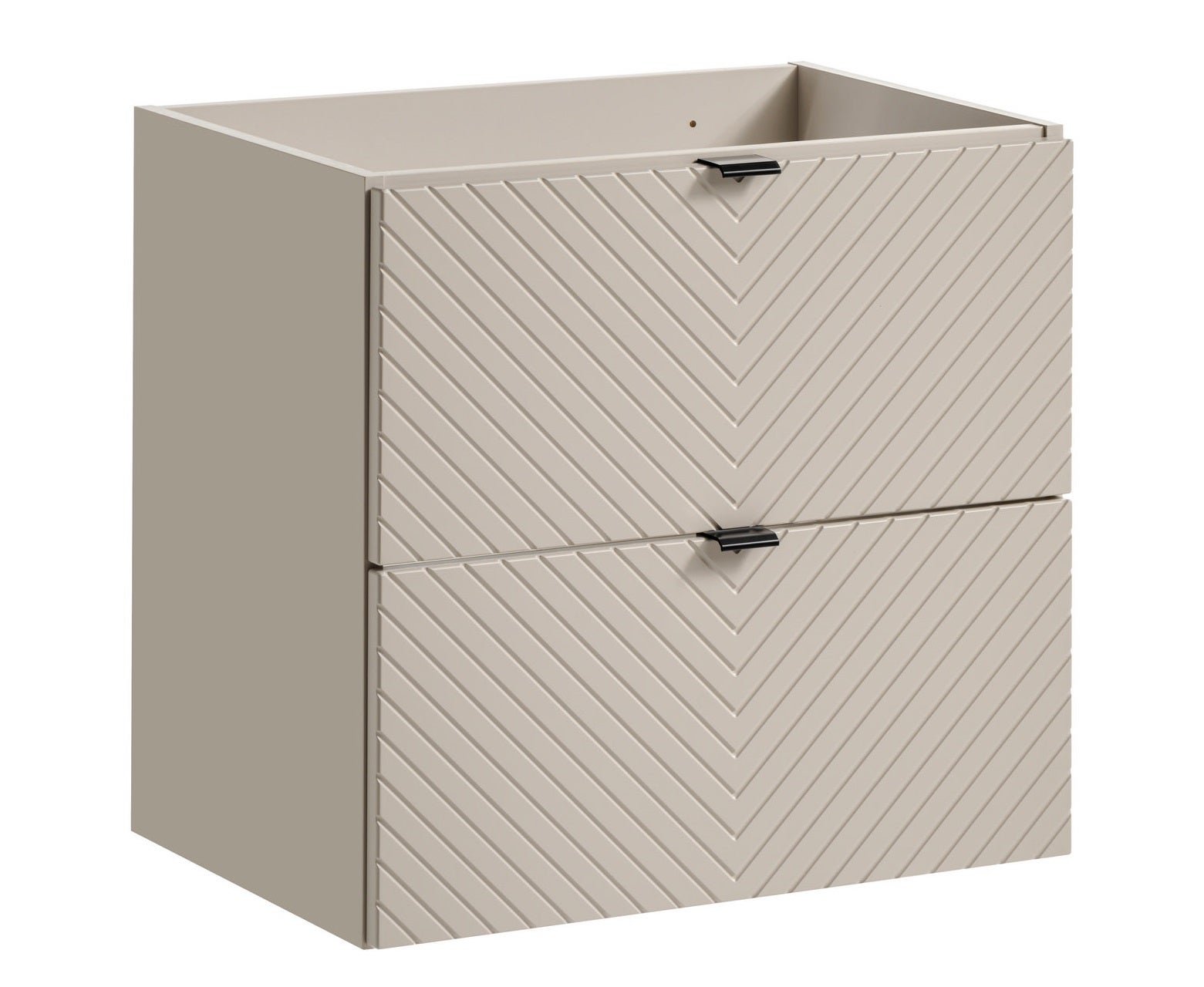 Szafka łazienkowa VIVA 60 cm kaszmirowa frezowany front 2 szuflady