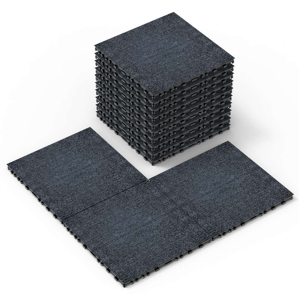 Baldosas de terraza encajables 30x30 cm – Suelo modular tipo alfombra para balcón, piscina, patio o jardín, instalación rápida y fácil, 36 uds - 2