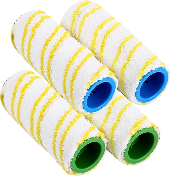 Leroy Merlin Rodillos De Repuesto, Repuestos, Rodillos De Repuesto Para Kärcher Fc7 Fc5 Fc3d, 4 Piezas. Accesorios. Amarillos 
