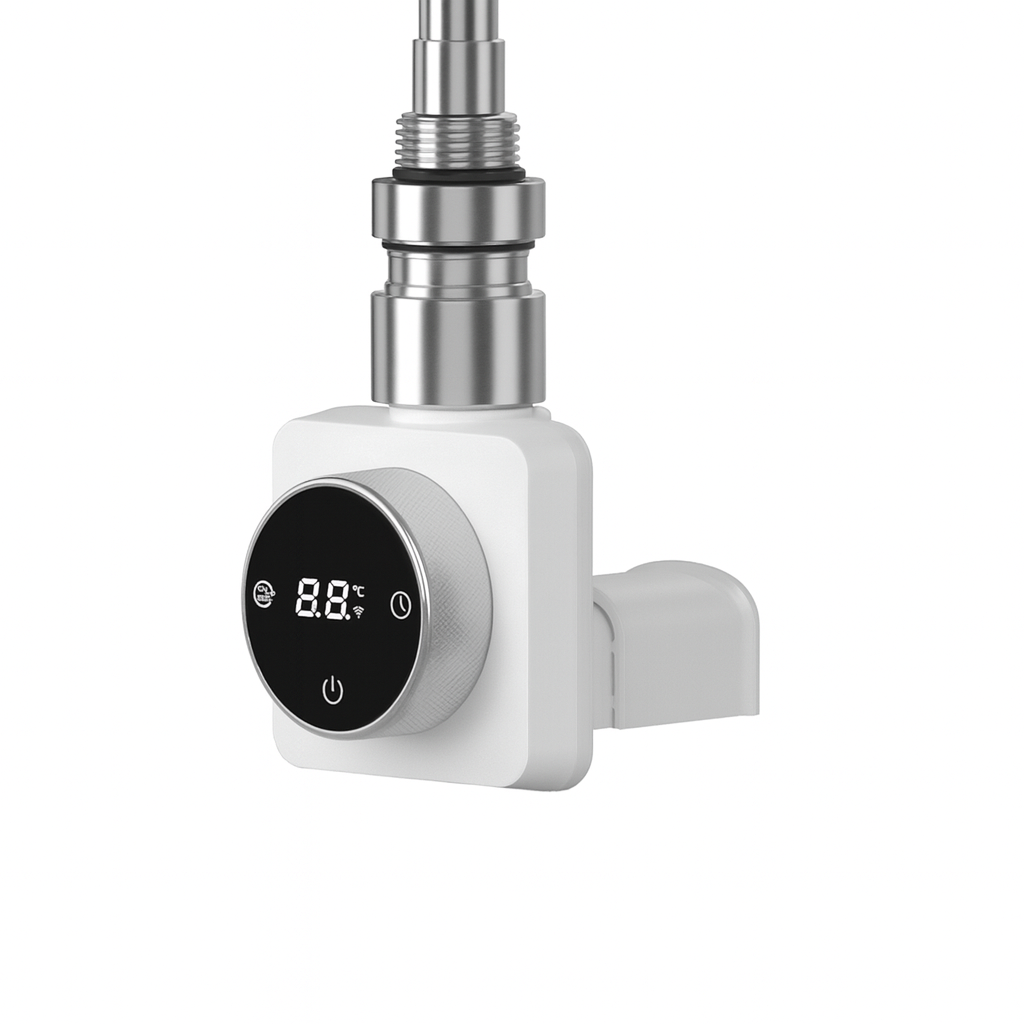 Grzałka elektryczna do grzejnika łazienkowego PREMIO 400W biała z maskownicą LUXRAD