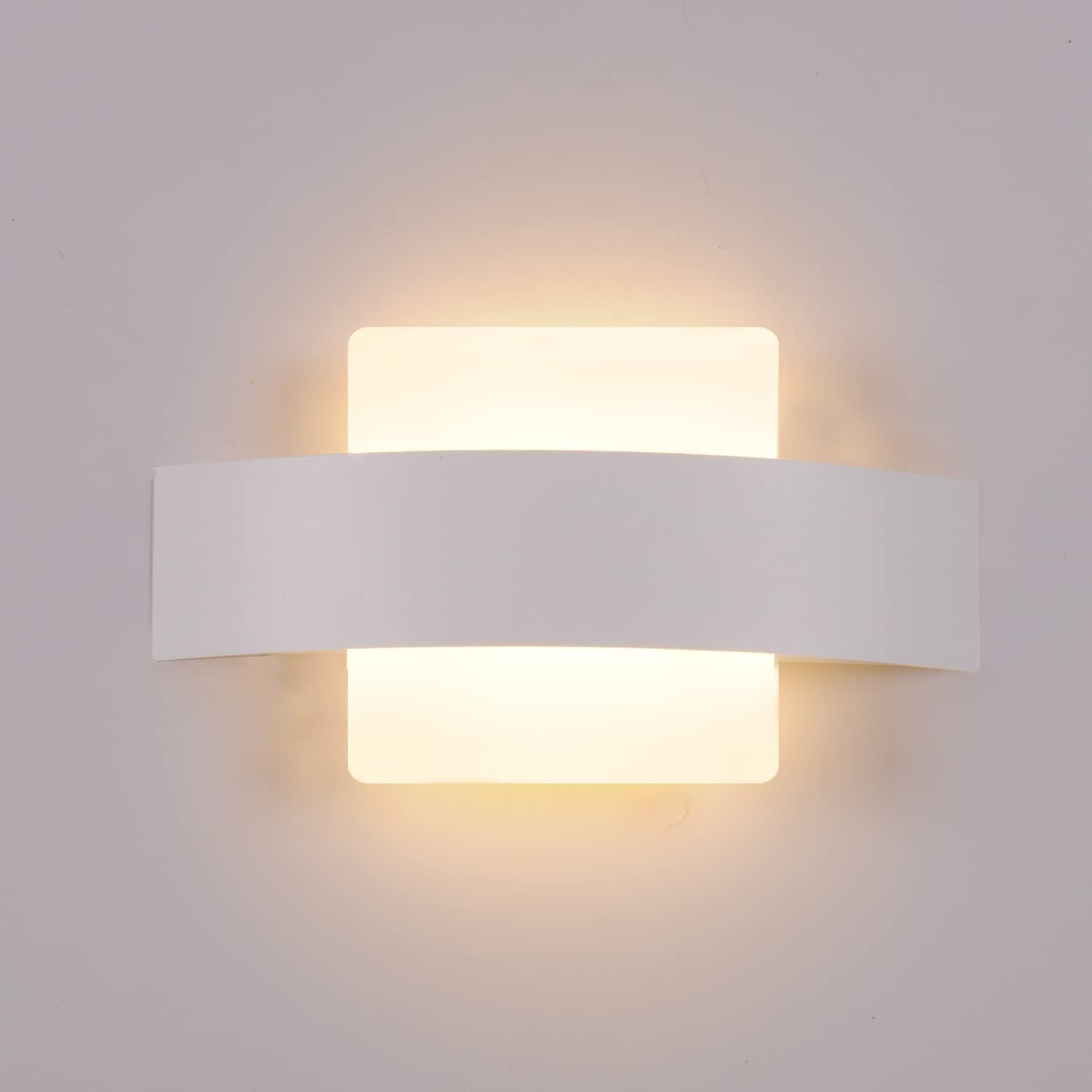 Nowoczesne Lampki Nocne 6W LED Kinkiety Materiał akrylowy Lampka do czytania Metal Oprawa ścienna 3000K Ciepła biel