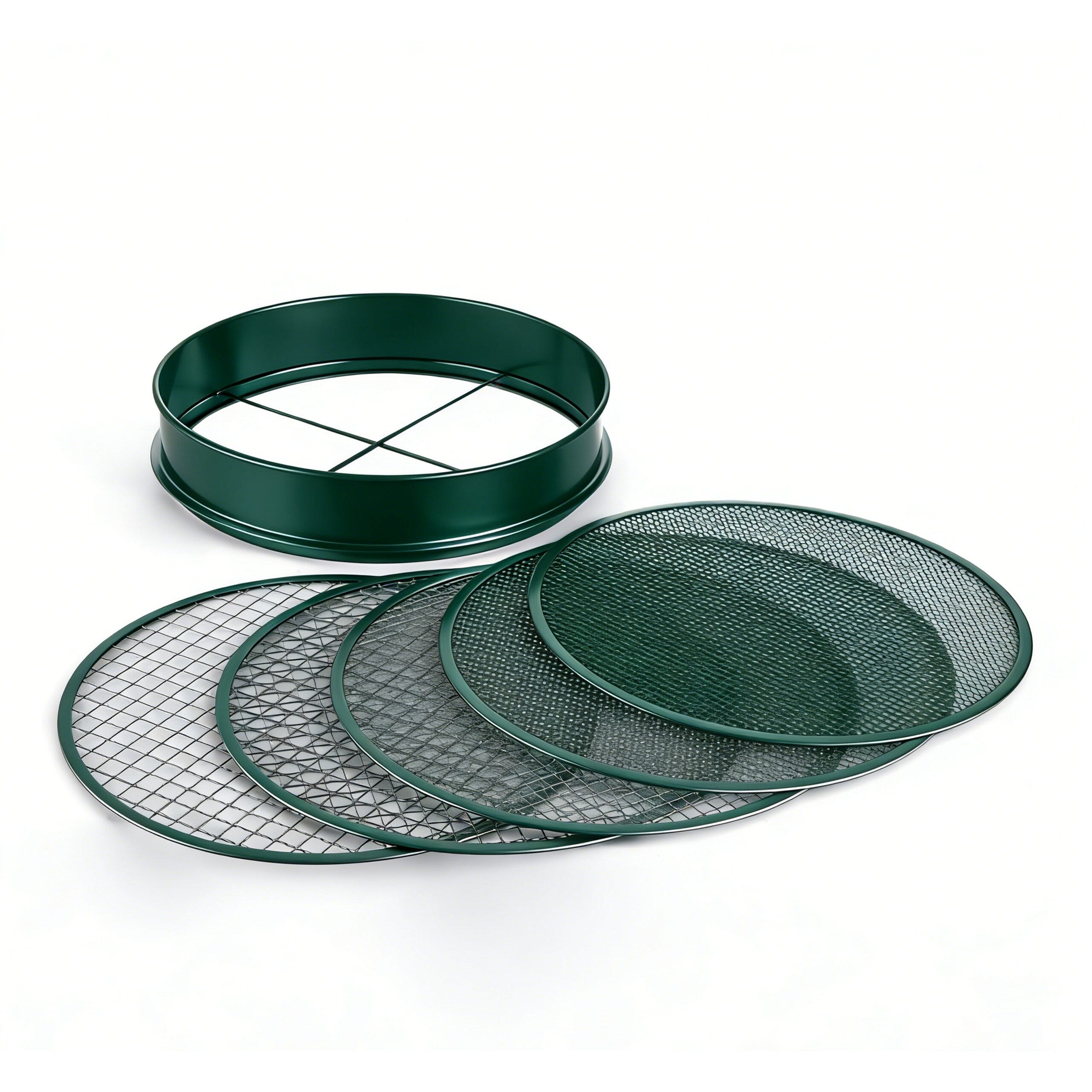 Tamis Jardin 5 en 1 30cm Rond Inserts Interchangeables Tamis M tal tamis-jardin-5-en-1-30cm-rond-inserts-interchangeables-tamis-m-tal