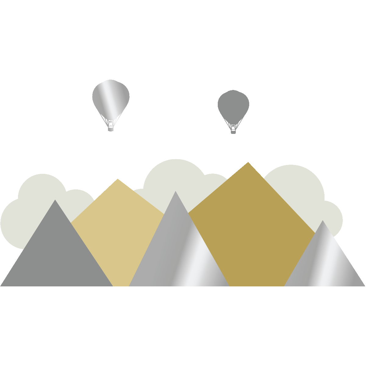 Adesivo bambino giganti montagne scandinave Svendborg - Sticker adesivo - adesivi murali - 120x160cm - 2