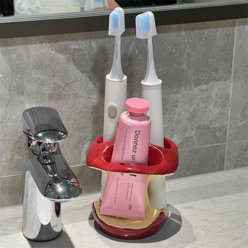 1 paquet) Support de brosse à dents électrique Apple de grande valeur, base en céramique, support de rangement créatif | Leroy Merlin