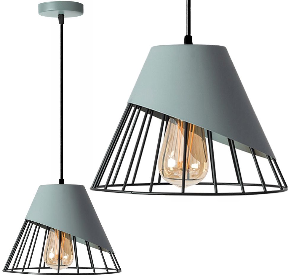 Lampa Sufitowa Wisząca Toolight App229-1Cp Szary Czarny