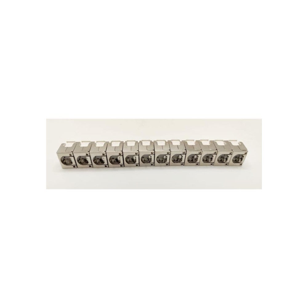 Pack de 12 noyaux keystone RJ45 Cat.6a - LINEAIRE - PR24AS12 - Court - Blindé - 4
