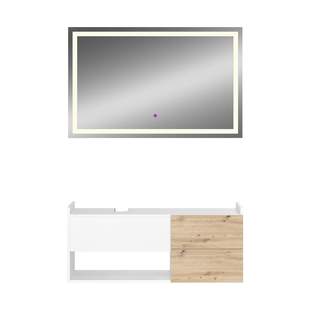 Vicco Zestaw mebli łazienkowych Alf, Biały, 2 części