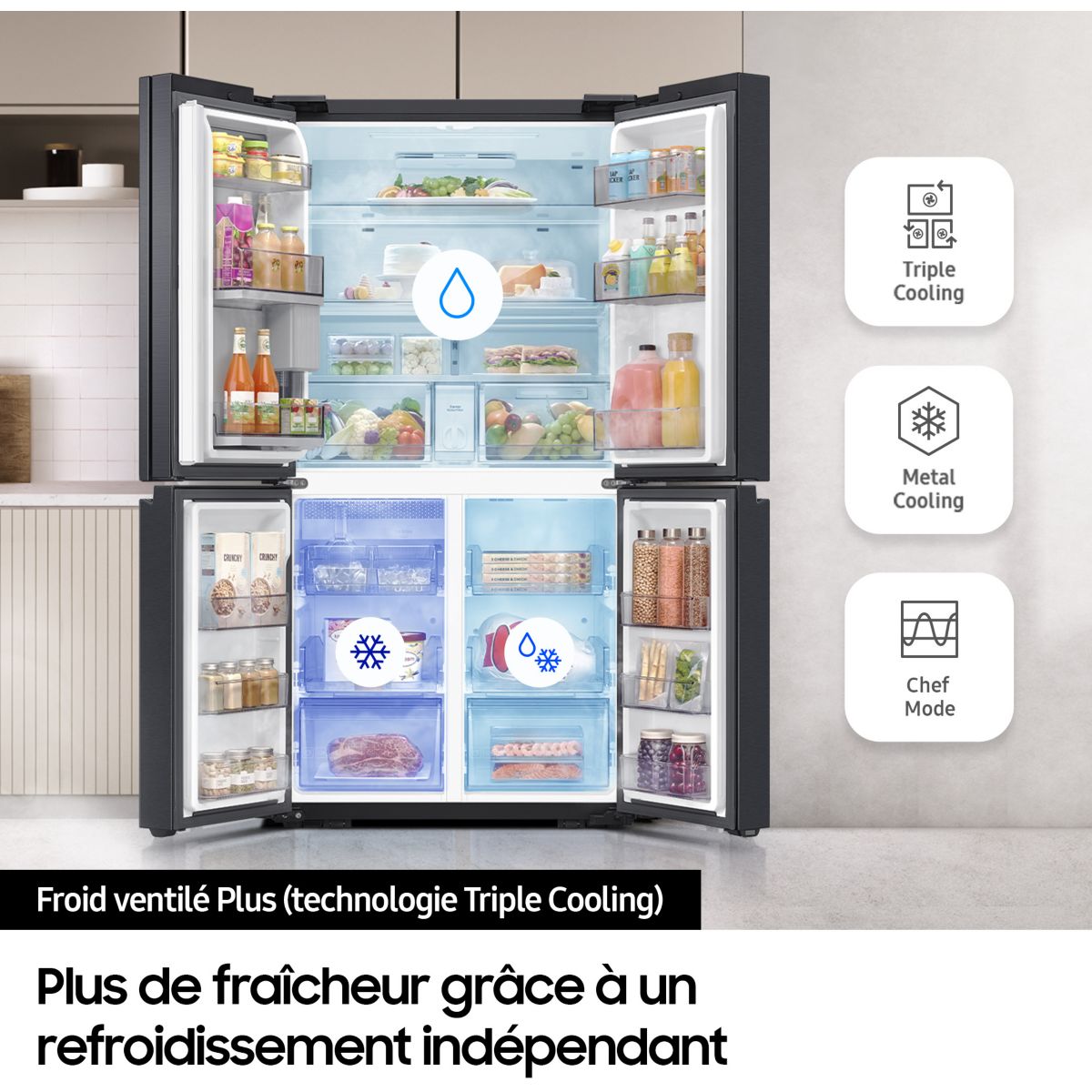 Réfrigérateur multi portes SAMSUNG RF65DG960ESG - 6