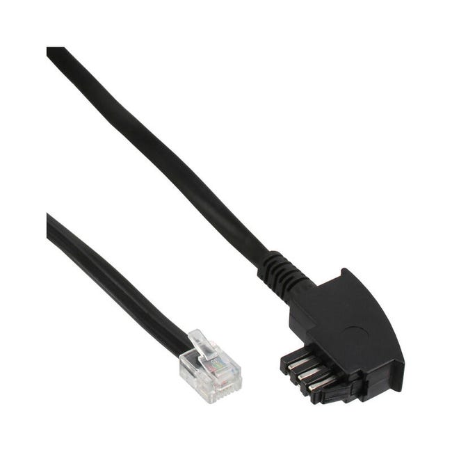 Inline tae-n german fax/modem connector cable 6 pines completamente ...