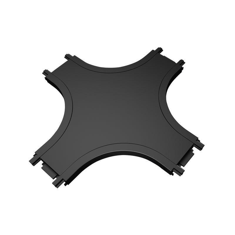 Łącznik Luxo 48V typ X IP20 do szynoprzewodu natynkowego czarny mat tracklight MasterLED