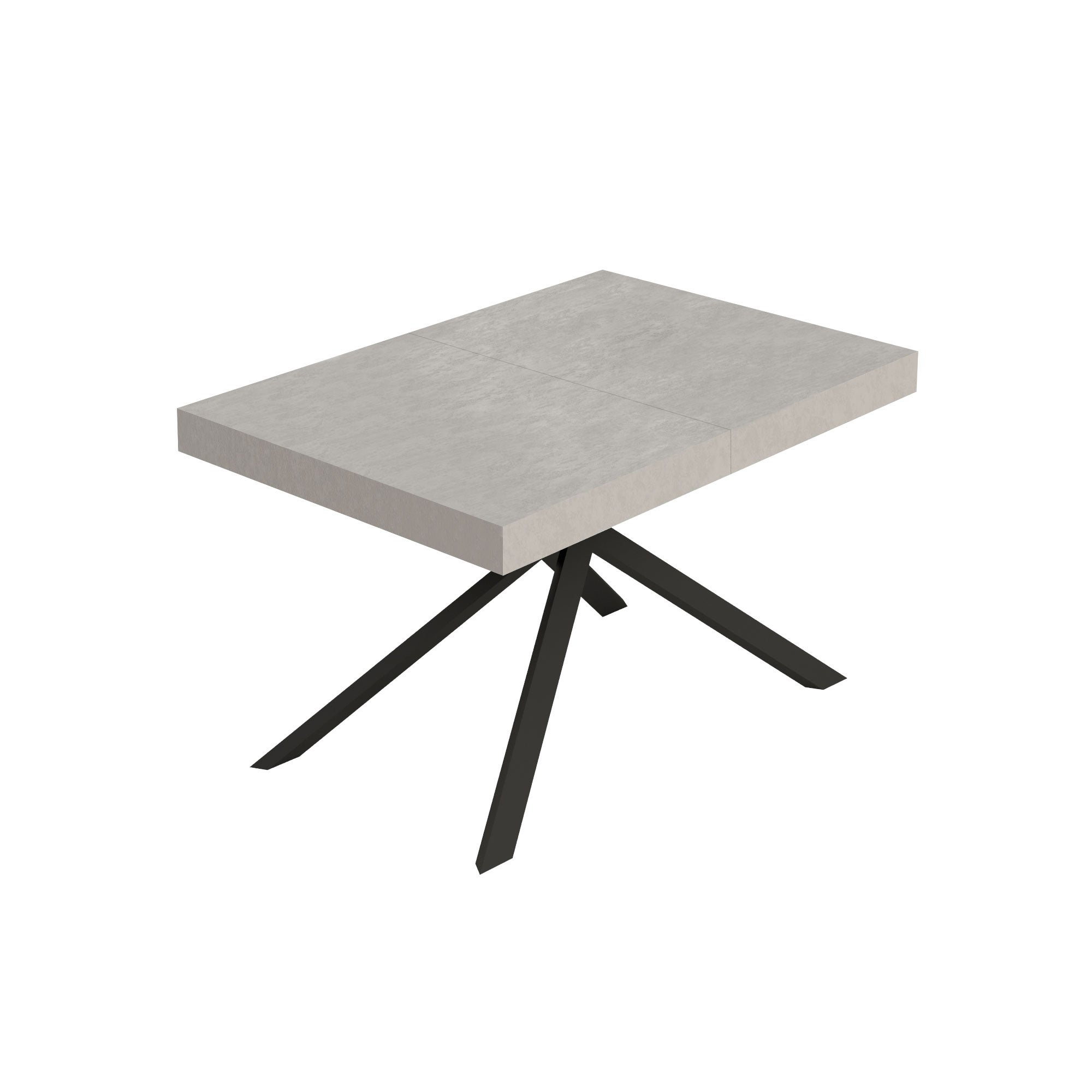 Stół rozkładany Niket kaszmirowy 120/380x90 cm z nogami w kolorze antracytowym