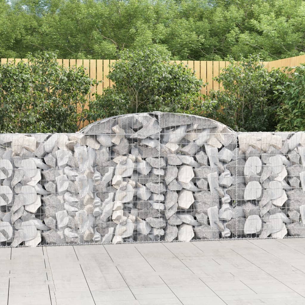 Kosze gabionowe, 10 szt, 300x30x100/120cm, galwanizowane żelazo vidaXL
