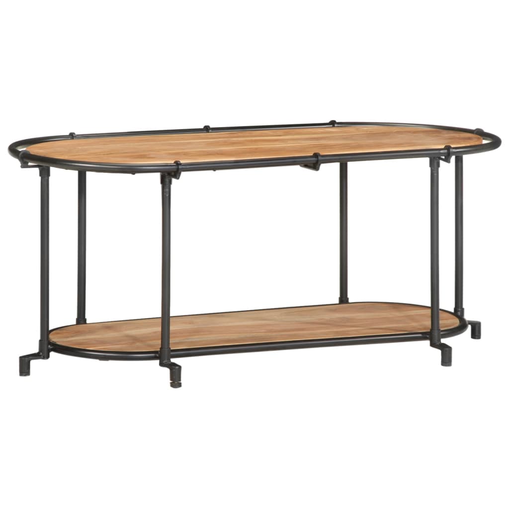 Móvel tv em madeira de acácia maciça 100x42x40 cm - COMFORTXL - 2
