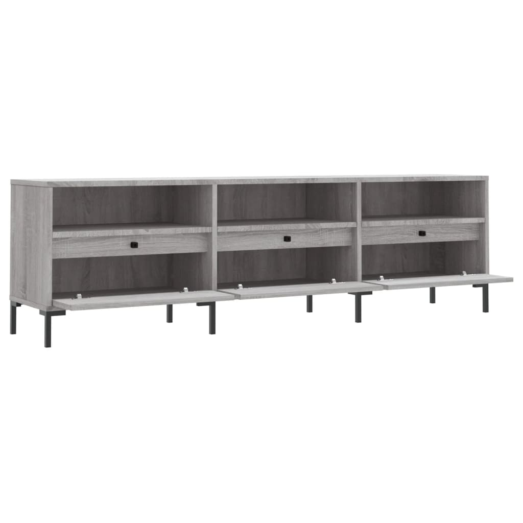 vidaXL Meuble TV sonoma gris 150x30x44,5 cm bois d'ingénierie - 6