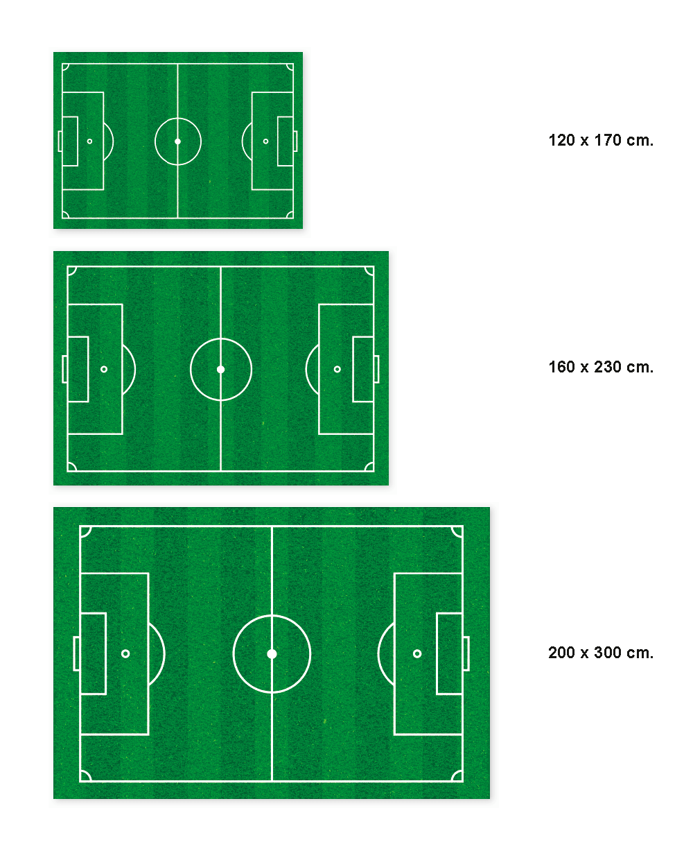 Panorama Tappeto Salvapavimento - Modello Campo da calcio 120x170 cm - Tappeto Vinile Cucina, Soggiorno, Camera da Letto - 5