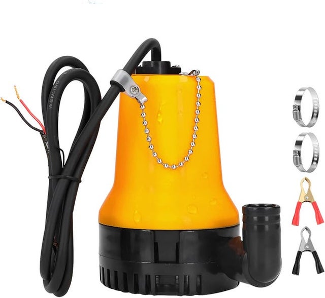 Pompe à Eau Pompe Vide Cave DC 12V Pompe Submersible 4200L/H 50W Pompe Immergée per Puits Pompe Arrosage Pompe D'évac Pompe de Bassin Portatile avec