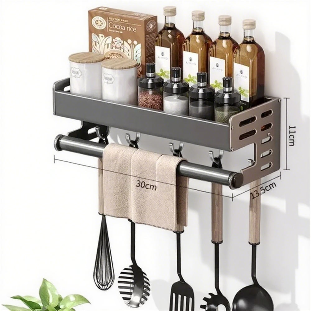 Etagere Cuisine Murale BELLE VOUS Lot De 2 Étagères Murales En Bois Avec Crochets - Rangement Cuisine, Salle De Bain Ou WC - Style Rustique Et Pratique Etagere Murale Bois Massif