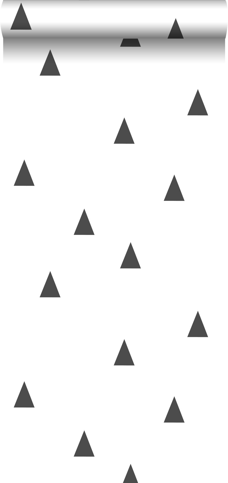 Tapeta trójkąty graficzne czarnymIbiałym - 53 cm x 10.05 m - ESTAHOME