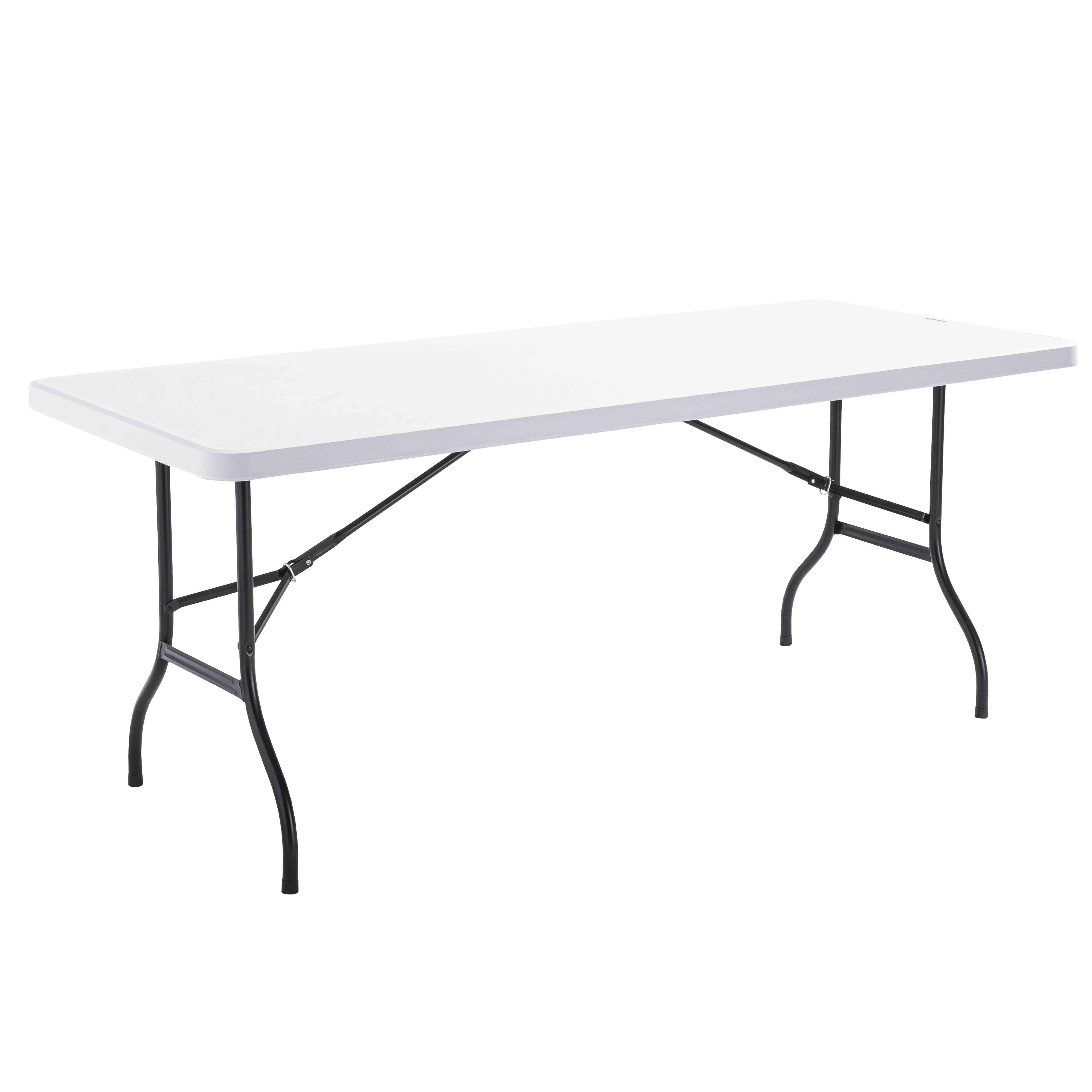 Table à manger de jardin rectangulaire en Polyéthylène Blanc 8 places - 3