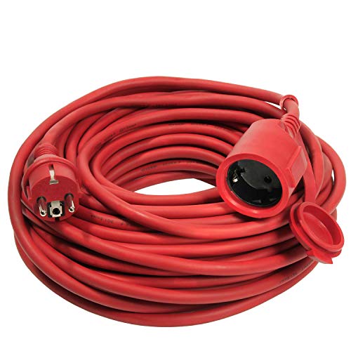 Schwabe 60265 Rallonge électrique Câble Caoutchouc Rouge 50m H05RRF 3G1