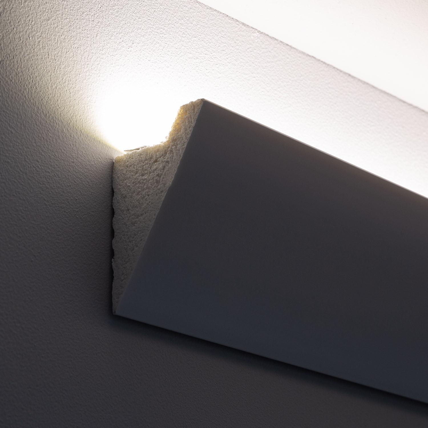 Moulure Diagonale Modern 2m pour Ruban LED Blanc - 3
