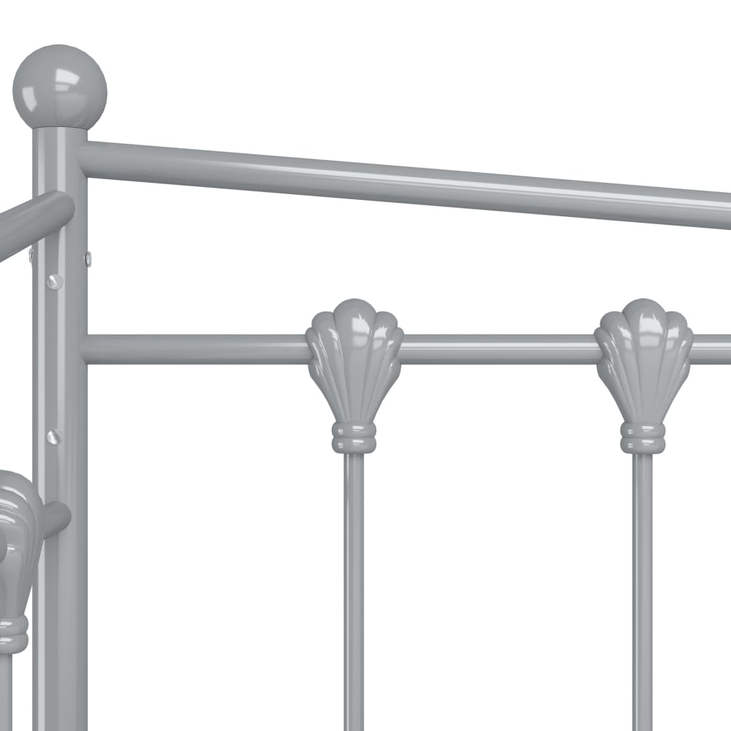 Maison Exclusive - Cadre de canapé-lit extensible sans matelas gris métal 90x200cm - 8