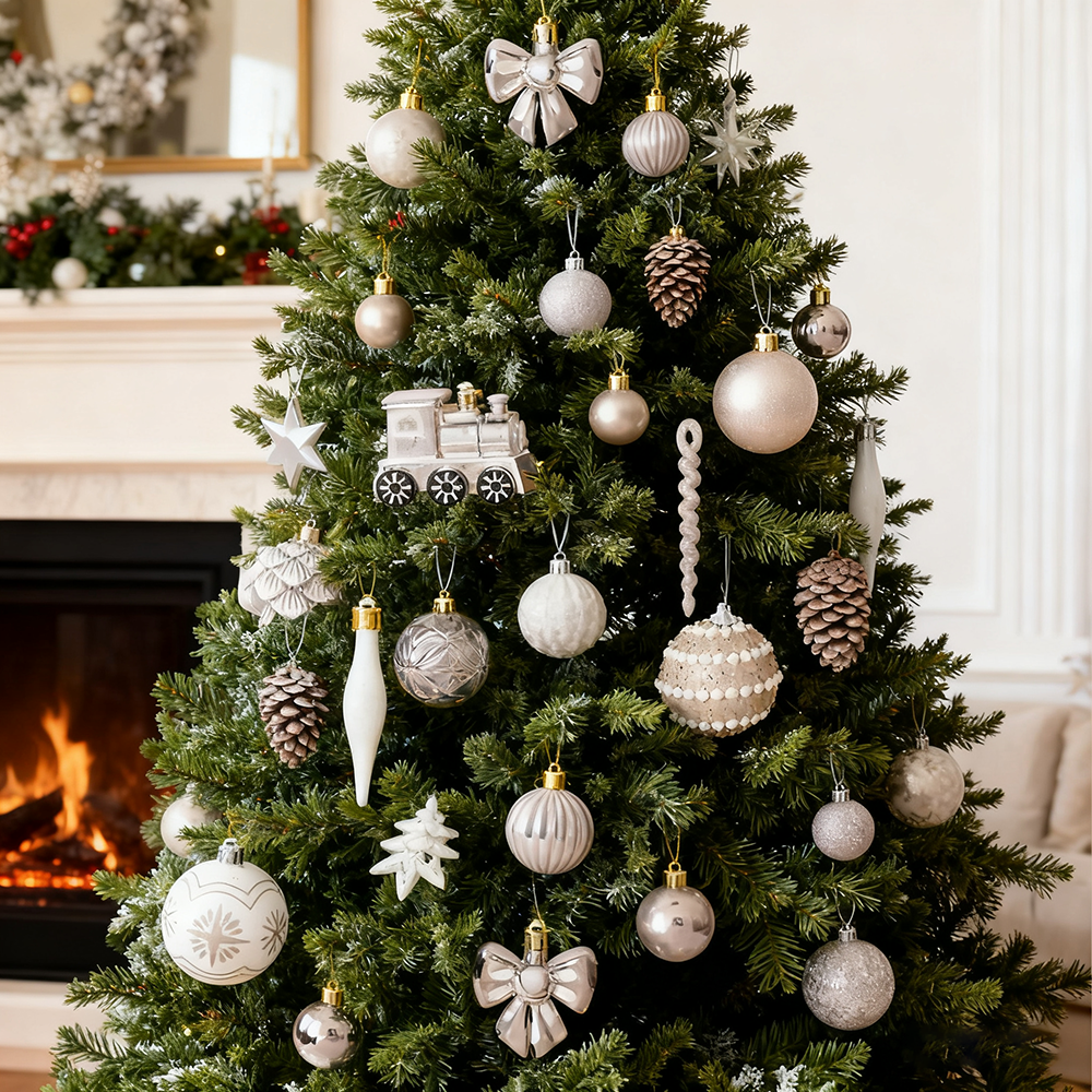 Lot De 100 Boules De Noël En Plastique - Sans Éclats