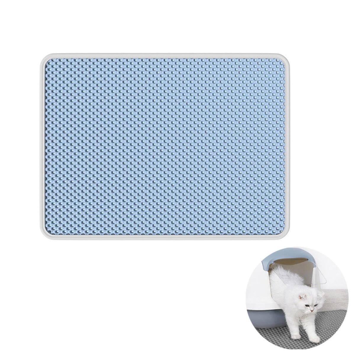Tapis de litière pour chat, tapis de litière double couche, imperméable — free download