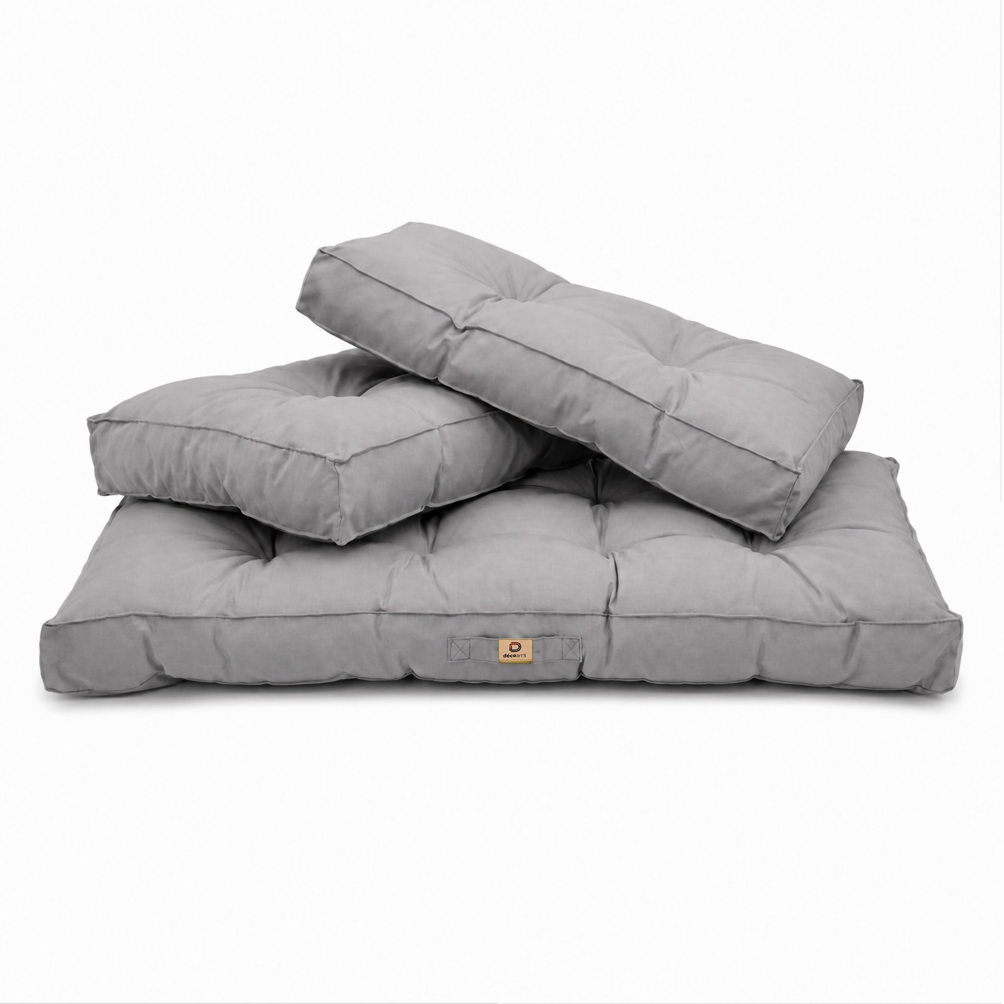 Coussins pour salon de jardin capitonné 100x50cm gris galet - 3