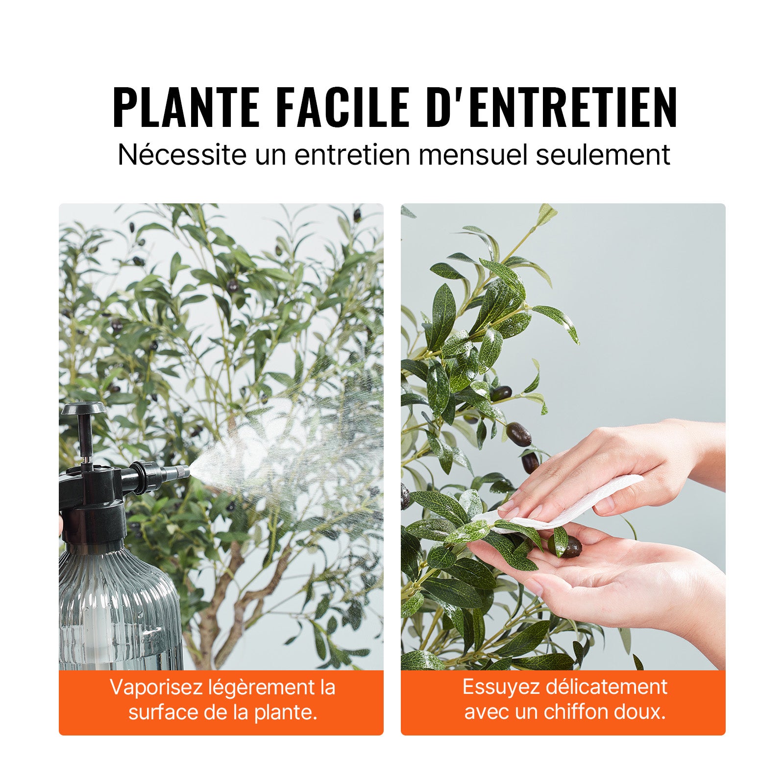Olivier artificiel,SucceBuy 1,8 m de haut,fausse plante,matériau PE sécurisé,protection anti-basculement,faux arbre vert en pot réaliste - 5