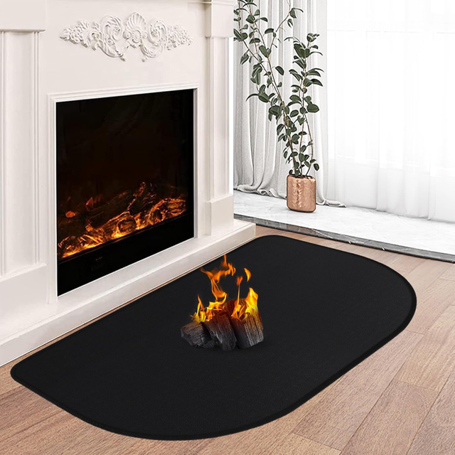 Placa protetora à prova de fogo para fogão a lenha, tapete ignífugo para o chão do fogão a lenha, proteção contra faíscas (50 x 80 cm)