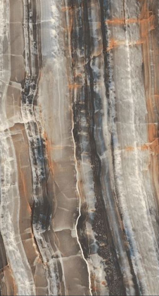 Carrelage sol/mur effet marbre marron ONYX RAINBOW DARK Full lappato int/ext l.120 x L.60 cm CERALUX - 2