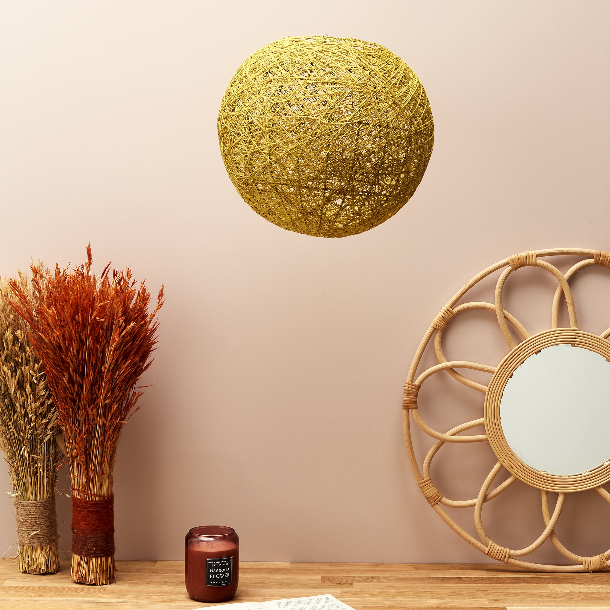 Suspension Interieur Moutarde 30cm - 4