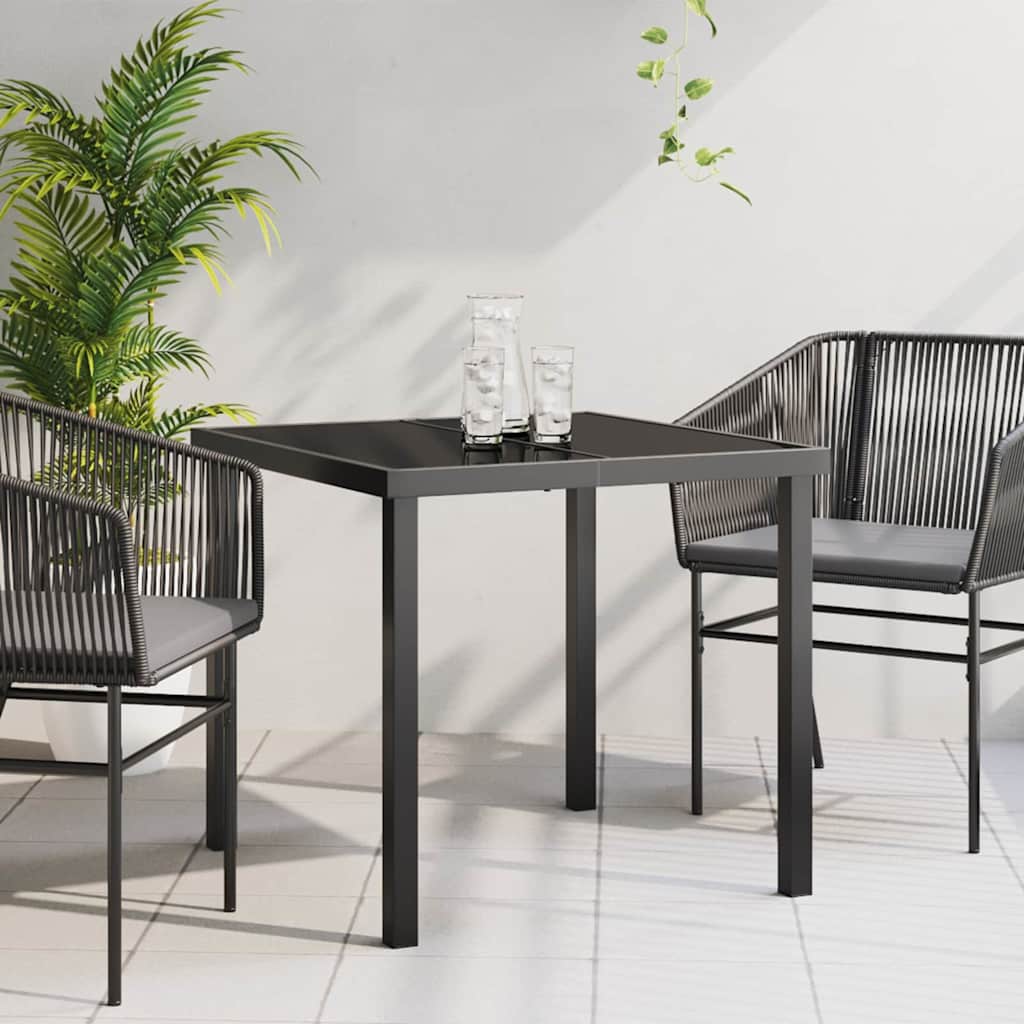 Vidaxl Mesa De Jardín 80 X 80 X 73 Cm Metal Negro , Leroy Merlin